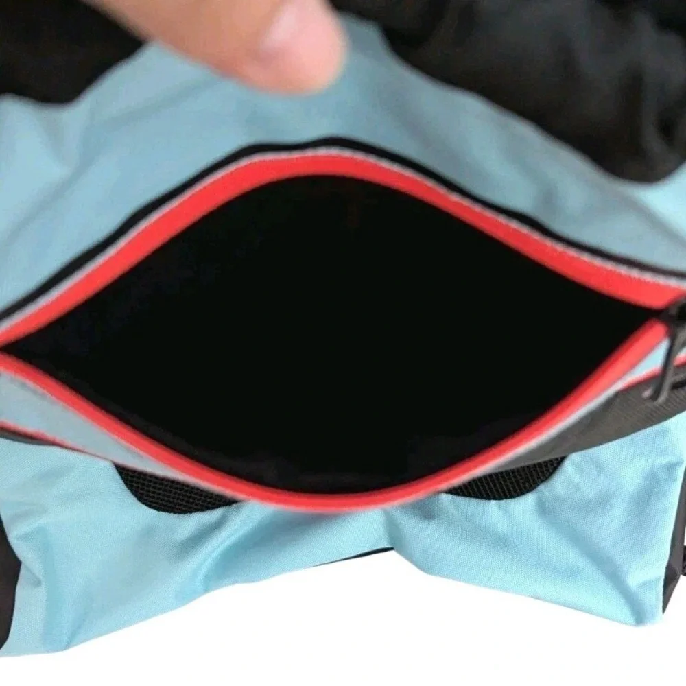 Adidas Lightweight Black Turquoise Blue Pink Drawstring Sports Backpack Bag NWOT - Picture 5 of 9